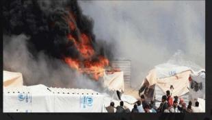 حريق في مخيّم رمضان للنازحين السوريين