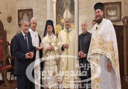 بالصور : بلدة مغدوشة - في قضاء صيدا وفاعلياتها وأهلها إستقبلوا بحفاوة لافتة السفير البابوي باولو بورجيا : جئتكم برسالة سلام ومحبة وصمودكم في أرضكم مثال رائع يحتذى به