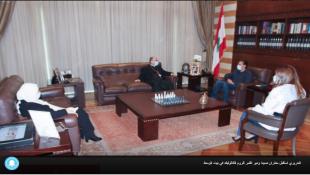 الرئيس الحريري استقبل المطران حداد بحضور النائب بهية الحريري  في بيت الوسط