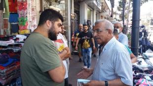 بالصور: النائب أسامة سعد : لتشكيل جبهة معارضة شعبية.... إلتقى المحتجين في صيدا... وتفقد أحوال الناس في السوق التجاري