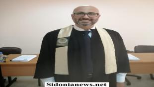 بالصور : شهادة دكتوراه لمدير معهد صيدا الفني أدهم قبرصلي