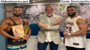 بالصور: الشماس هنأ  بإسم بلدية صيدا البطلين الصيداويين القاضي وعساف لرفع إسم لبنان وصيدا عاليا في بطولتي آسيا وألمانيا في  كمال الأجسام