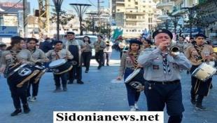 بالصور: مسيرة في أسواق صيدا  لكشافة الغد بقيادة المفوض م.أحمد حبلي لبث الفرحة في أجواء الأعياد المجيدة  والسنة الجديدة