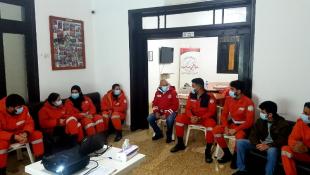 بالصور : سلسلة محاضرات وورش عمل  لفوج الإنقاذ الشعبي  بالتعاون مع الصليب الأحمر اللبناني