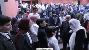 بالصور : النائب بهية الحريري لطلاب ثاتوية المقاصد – صيدا : كونوا كرفيق الحريري ولا تفقدوا الأمل ببلدكم