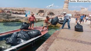 رئيفة الملاح / صوت لبنان: بالفيديو والصور: تقرير خاص: اطلاق الموسم السياحي الصيفي لهذا العام من جزيرة صيدا وتخلله حملة بيئية لتنظيفها