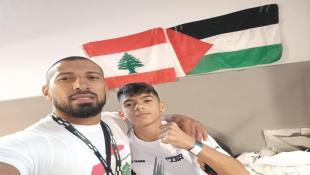 بالصور: السعودي هنأ البطل الصيداوي الناشىء عدنان رمزي حنقير لاحرازه بطولة العالم للفنون القتالية المختلطة  MMA في ابو ظبي