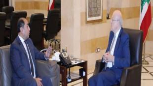 زكي يلتقي ميقاتي: الجامعة العربية تؤيد بالكامل المواقف اللبنانية