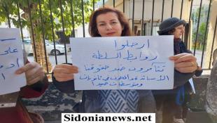 بالصور : اعتصام لاساتذة التعليم الرسمي امام بلدية صيدا :اين ذهبت اموال صندوق النقد، التي بلغت مليارا ومئة وخمسا وثلاثين مليون دولار!