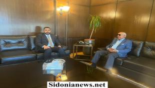 رئيس غرفة تجارة صيدا والجنوب محمد صالح عرض مع رئيس الدائرة التجارية في السفارة العراقية تطوير العلاقات التجاريه بين البلدين