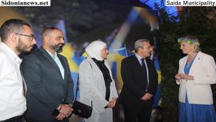 Saida municipality delegation headed by Higazy represented Mayor  Saudi  At the National Day party of the Kingdom of Sweden In Khan Al-Frang in Sidon