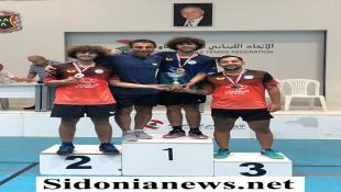 بالصور : الأهلي- صيدا  يتربع على عرش كرة الطاولة اللبنانية فيحصد جميع ألقاب بطولة لبنان للرجال