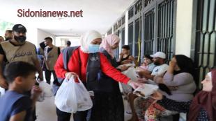 بالصور: فريق  الرعاية قدم رعاية صحية وإجتماعية وفطور ل ٢٥٠ نازحا  في بلدية صيدا