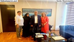 د. بديع إستقبل في بلدية صيدا وفدا مشتركا من بيت الثقافة الروسي وجمعية خريجي جامعة الصداقة بين الشعوب  ومركز تعليم اللغة الروسية في صيدا