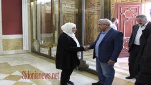 النائب أسامة سعد على رأس وفد قدم التعازي للسيدة بهية الحريري في مجدليون بوفاة المرحوم الحاج مصطفى الحريري