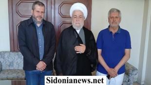 بالصور : وفد من الحزب  برئاسة ضاهر عرض والمفتي عسيران للأوضاع في غزة والجنوب