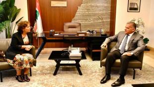 بالصور : اللواء عباس ابراهيم خلال استقباله نجاة رشدي والسفير البرازيلي تارسيسيو كوستا : هناك مخاوف من تحول الأزمة إلى حرب إقليمية شاملة
