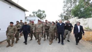 الرئيس ميقاتي تفقد وقائد الجيش اللبناني والوزير حميه مركز قيادة لواء المشاة الخامس في البياضة- صور