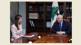 اجتماع بين عون وأورتاغوس في قصر بعبدا ... وغادرت دون الادلاء باي تصريح