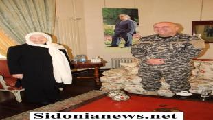 بالصور : بهية الحريري استقبلت المدير الجديد لأمن الدولة في الجنوب العميد وسيم النقيب