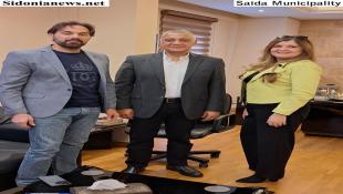 د. بديع إستقبل الفنان مازن المعضم والسيدة ثريا البابا للإعلان من بلدية صيدا عن إطلاق فعاليات مهرجان صيدا الصيفي الثاني  خلال أيام عيد الأضحى المبارك