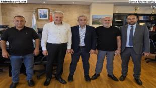 رئيس بلدية صيدا المهندس مصطفى حجازي إستقبل وفد مكتب الشؤون البلدية والإختيارية لحركة أمل ( إقليم الجنوب وقضاء صيدا) ورئيس مصلحة توزيع الكهرباء في الجنوب