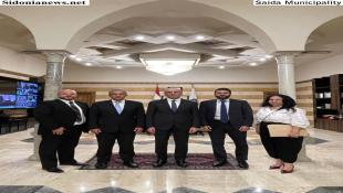 المهندس مصطفى حجازي زار وزير الداخلية أحمد الحجار على رأس وفد من بلدية صيدا وعرض ملفات  إدارية للبلدية والخطة الأمنية