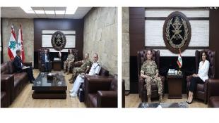 قائد الجيش اللبناني  بحث مع السفير البرازيلي وسفيرة لبنان لدى ألمانيا الأوضاع في لبنان والمنطقة