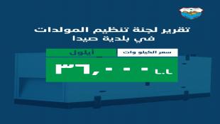 بلدية صيدا : لجنة تنظيم قطاع المولدات تصدر بيان  تكلفة اشتراكات المولدات الكهربائية لشهر أيلول ٢٠٢٥