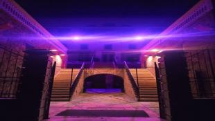 بالصور : مبنى  متحف الصابون -ومؤسسة عودة في صيدا يزدان باللون الزهري للتوعية من سرطان الثدي