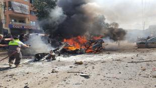 مسيرة اسرائيلية تستهدف سيارة في تول وسقوط شهيدين وجريحين