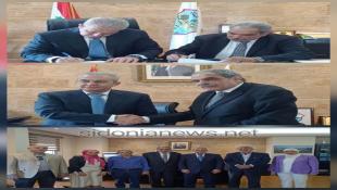 بالصور: بلدية صيدا ممثلة برئيسها م. مصطفى حجازي توقّع اتفاقية تعاون مع المركز الإقليمي لاتفاقية بازل ممثّلًا بمديره الدكتور مصطفى كامل  وزير البيئة المصري الأسبق