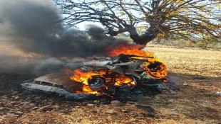 مسيرة اسرائيلية تستهدف سيارة على طريق الفاقعة شبعا للمرة الاولى وسقوط شهيدين شقيقين