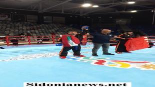 تأهل البطل الصيداوي حسني توتنجي الى النهائي بالبطولة السابعة في لعبة قوة الرمي والدفاع عن النفس المقامه في البحرين