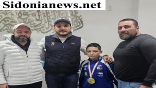 بالصور : عمر مرجان إستقبل عزالدين بلال الغربي الحائز على ذهبية بطولة آسيا بالفنون القتالية المختلطة MMA