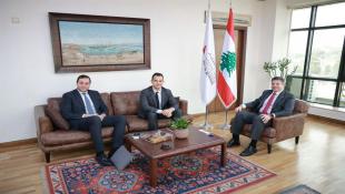 بالصور : النفّي استقبل النائب نديم الجميل ورئيس البنك الأوروبي لإعادة الإعمار والتنمية في لبنان