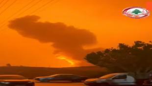 بالفيديو والصور: مساء ًأكثر من 12 غارة إسرائيلية سمعت إنفجاراتها حتى صيدا إستهدفت مناطق عدة جنوبي شرق صيدا النجارية والمروانية في محيط الزهراني