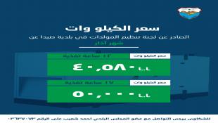 بلدية صيدا اصدرت بيان تكلفة اشتراكات المولدات الكهربائية لشهر اذار 2026