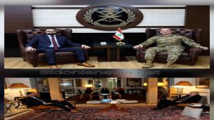 القائم بأعمال السفارة السورية في لبنان أياد الهزاع زار قائد الجيش العماد رودلف هيكل والزعيم وليد جنبلاط