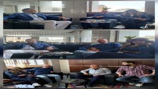 رئيس جمعية أعمالنا القنصل د.حامد أبوظهر يستقبل الدكتور أحمد زراقط وعقيلته حيث قدما  التعزية بوفاة الناشطة في جمعية أعملنا الحاجة جميلة محي الدين أبوظهر بحضور العائلة