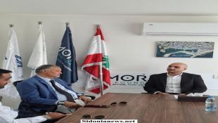 بالصور: عمر مرجان يلتقي القنصل حامد أبو ظهر:  لدعم صيدا والنازحين