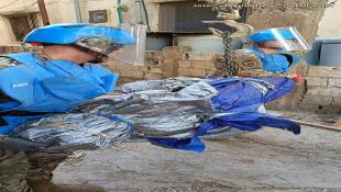 بالصور : الجيش اللبناني : تفكيك قنبلة طيران غير منفجرة في منطقة حي السلم - الضاحية الجنوبية