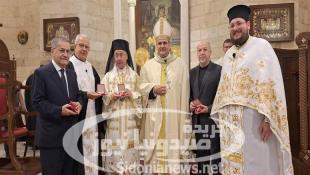 بالصور : بلدة مغدوشة - في قضاء صيدا وفاعلياتها وأهلها إستقبلوا بحفاوة لافتة السفير البابوي باولو بورجيا : جئتكم برسالة سلام ومحبة وصمودكم في أرضكم مثال رائع يحتذى به