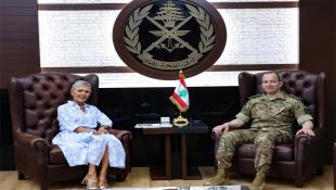 قائد الجيش اللبناني العماد رودولف هيكل استقبل السفيرة الفلنديه التي ثمنت جهود الجيش وتضحياته