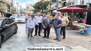بالصور: عمر مرجان يطلق مبادرة لتأهيل عدد من شوارع سوق صيدا التجاري وفق مواصفات فنية عالية الجودة